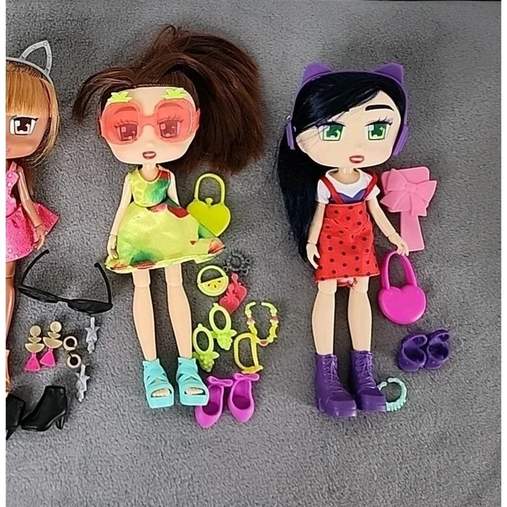 Lot‎ of 4 Boxy Girls Dolls Mixed Outfits Shoes Accessories Dog Glasses